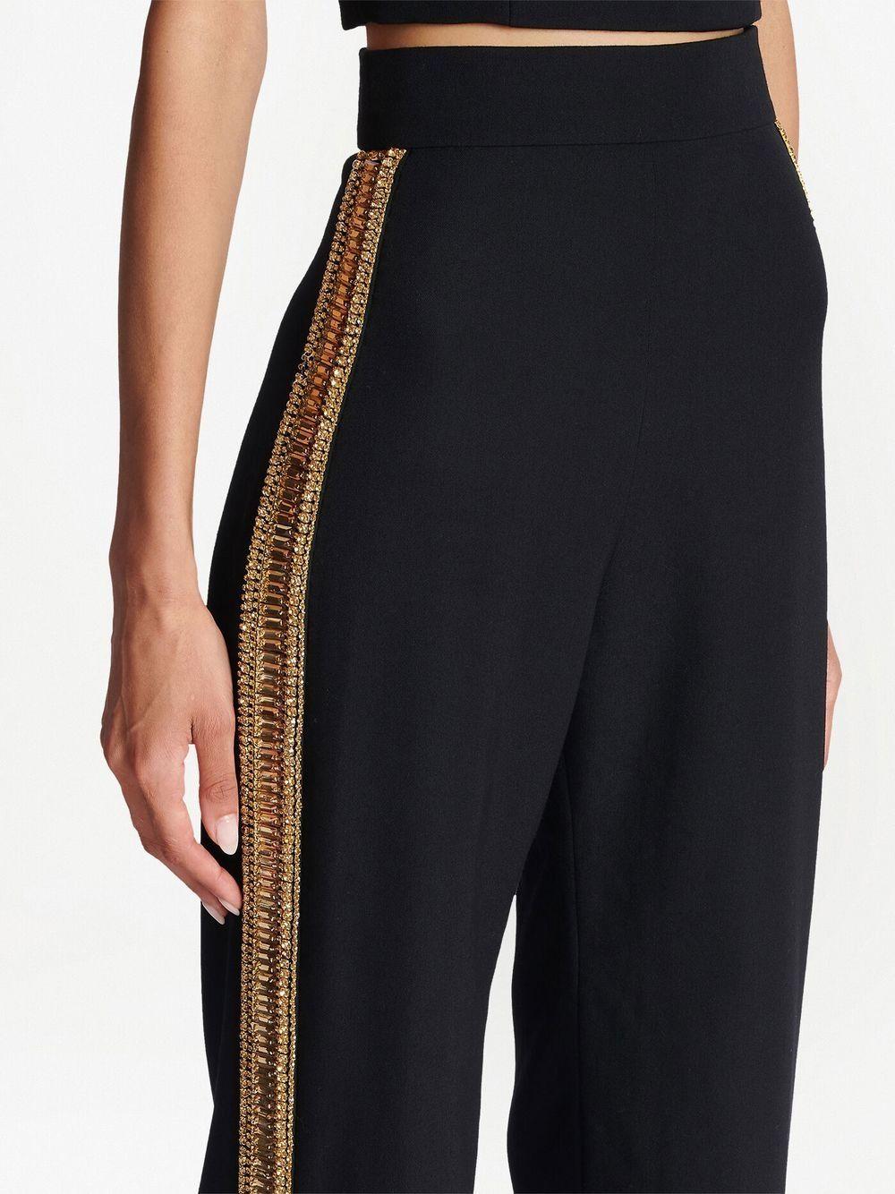 BALMAIN Embroidered Wide Leg Pants - SS23 Collection