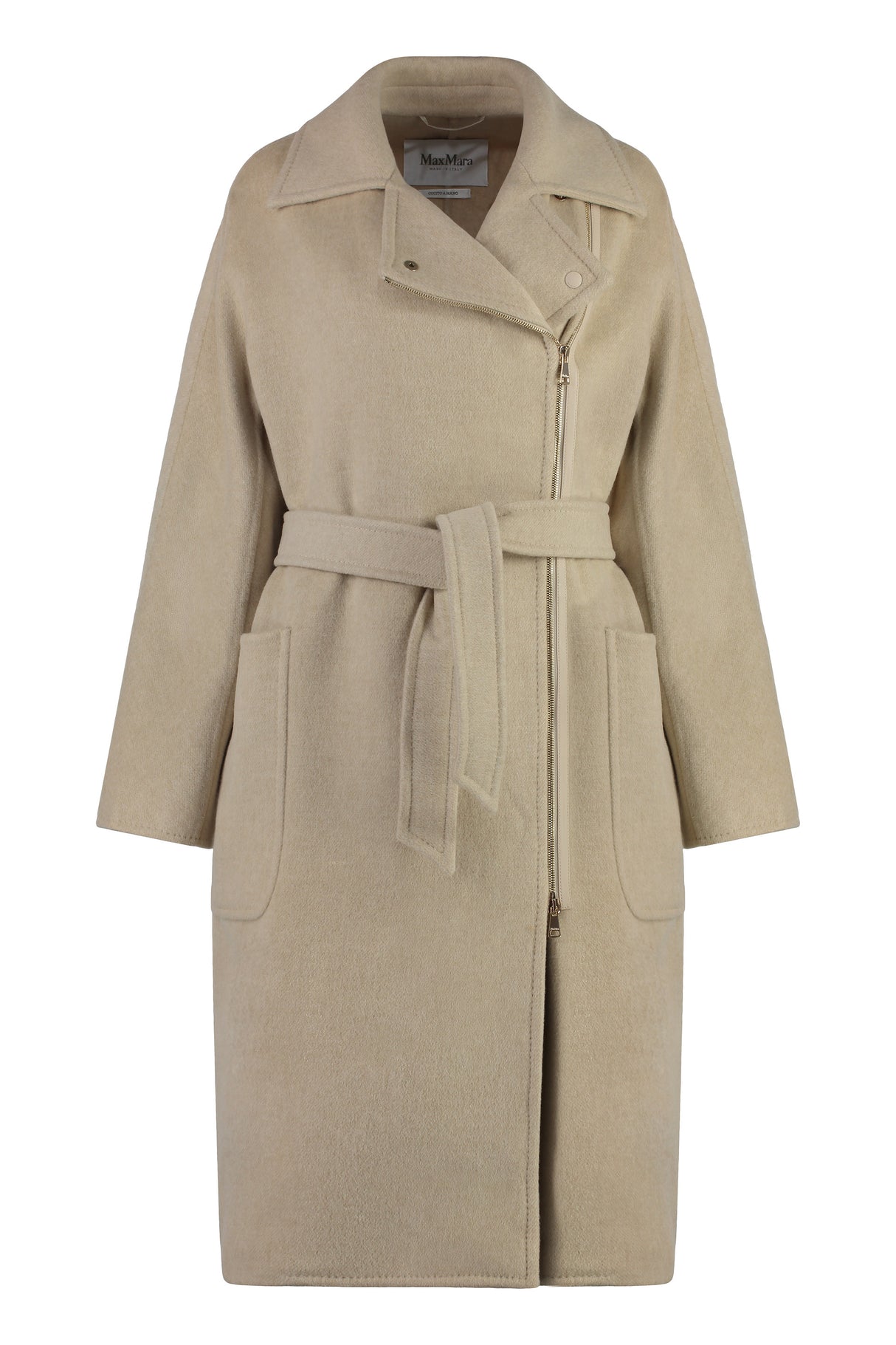 MAX MARA Elegant Wool Jacket with Coordinated Belt