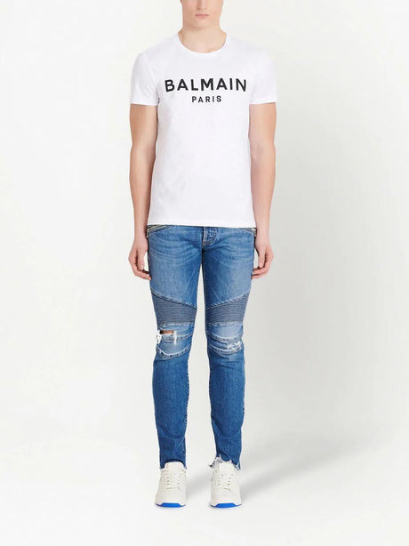 BALMAIN Men's Printed T-Shirt with Straight Fit - Season SS23