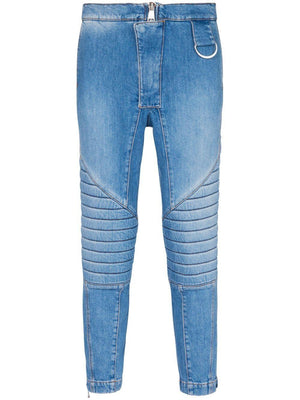 BALMAIN Stylish Blue Denim Pants for Men