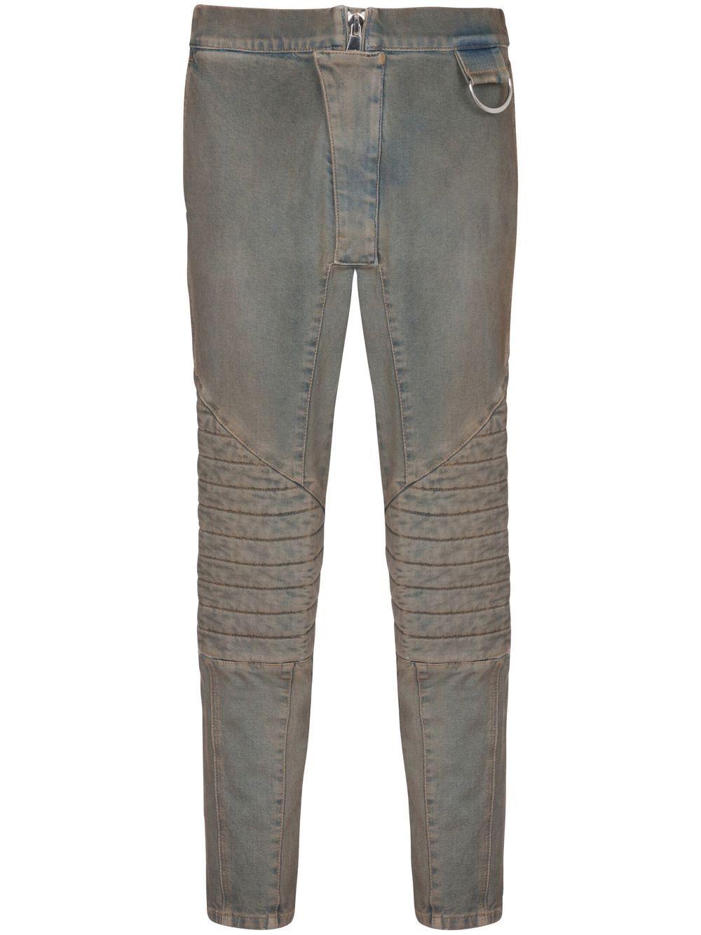 BALMAIN Men's Dirty Blue Denim Pants for SS23