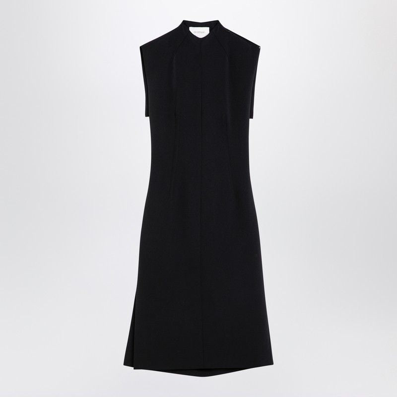 MAX MARA SPORTMAX Sleeveless Black Wool Blend Dress