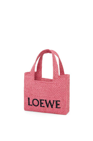 LOEWE Mini Sunset Pink Tote - Exquisite Blend of Raphia and Calfskin