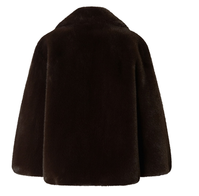 PINKO Faux-Fur Jacket with Notched Lapels for Women