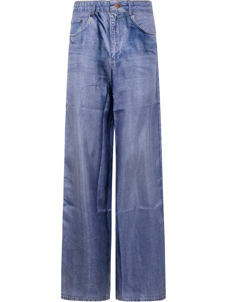 PIERRE LOUIS MASCIA Wide Leg Silk Trousers for Women - SS25 Collection