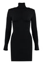 ELISABETTA FRANCHI Knit Turtleneck Dress in Black for Women - FW23 Collection