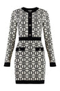 ELISABETTA FRANCHI Chic Viscose Dress with Embellished Buttons - FW24