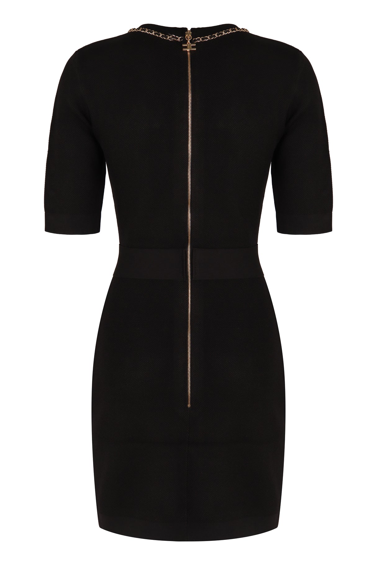 ELISABETTA FRANCHI Embellished Button Slim Fit Dress