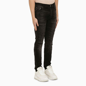 Quần jeans skinny xanh nhạt cho nam với phong cách rách lỗ từ AMIRI