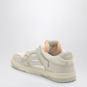 AMIRI Skeltop Low-Top Leather Sneakers in White and Beige