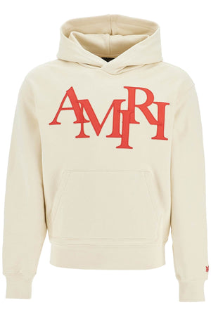 AMIRI Staggered Logo Hoodie - Comfortable Fit