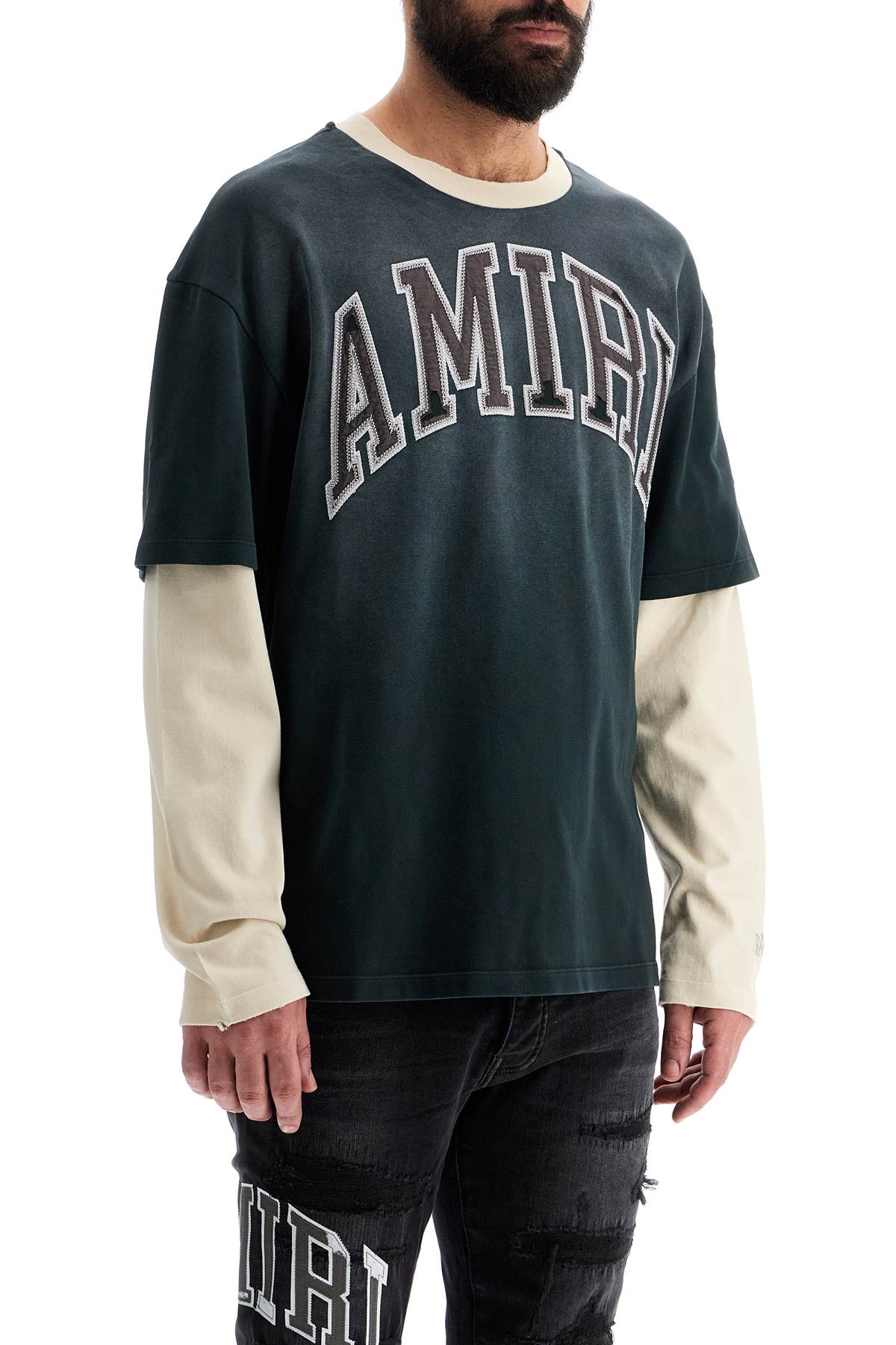 AMIRI Vintage Long Sleeve Crew Neck T-Shirt - Oversized Fit