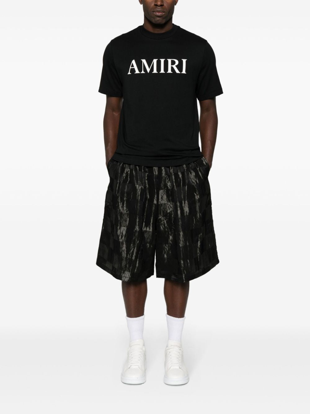 AMIRI 2024秋冬男士黑色主標誌T恤