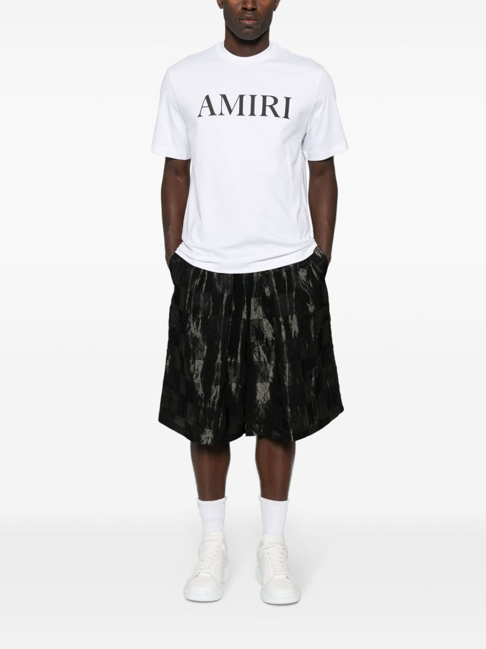 AMIRI 2024秋冬男士黑色主標誌T恤