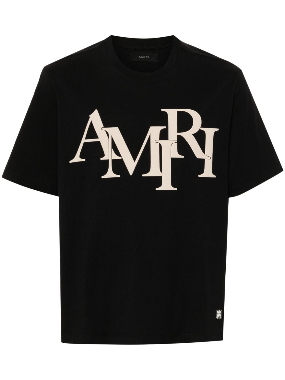 AMIRI Staggered Black Tee for Men - Limited Edition