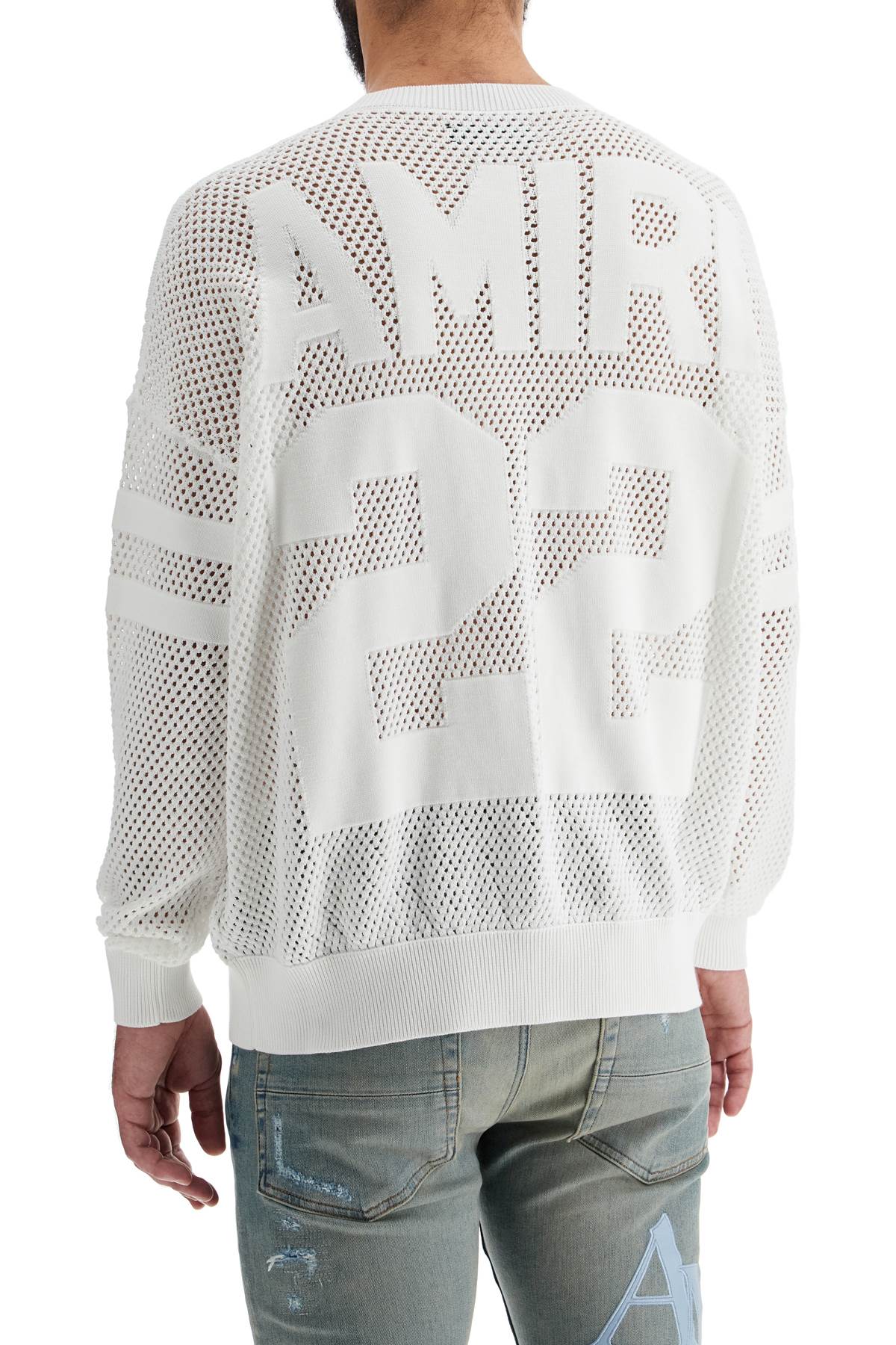 AMIRI Men's Perforated Knit Sweater - Boxy Fit