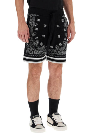 AMIRI Relaxed Fit Bandana Pattern Bermuda Shorts - Size M