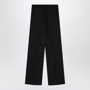 MAX MARA SPORTMAX Wide Leg Black Wool Trousers for Women