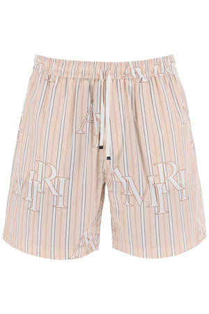 AMIRI Tech Poplin Striped Bermuda Shorts - Size L