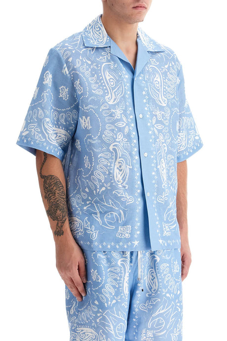 AMIRI Short-Sleeved Watercolor Bandana Shirt - Size L