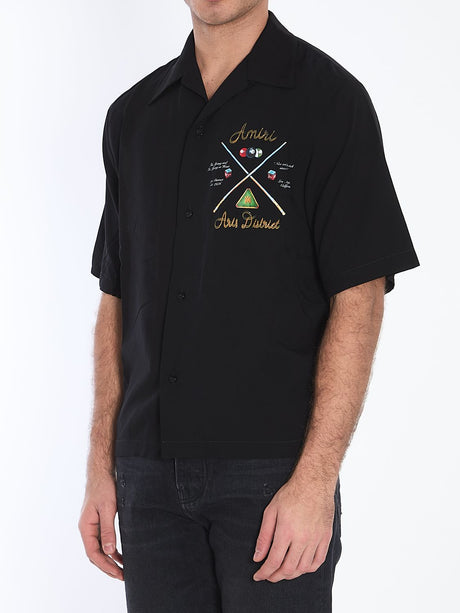 AMIRI Mini Pool Cue Bowling Shirt - Short Sleeve