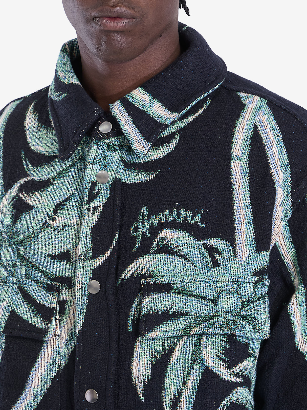 AMIRI Twisted Palms Tapestry Overshirt - Regular Fit