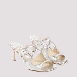 JIMMY CHOO Anise 75 Leather Sandals for Women in Nude & Neutrals - SS24 Collection