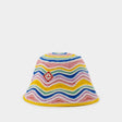 CASABLANCA Multicolor Crochet Bucket Hat