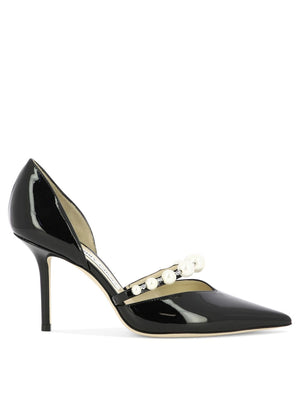 JIMMY CHOO Black Patent Leather Pumps for the Fashionable Woman