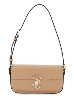 JIMMY CHOO Mini Avenue Leather Shoulder Bag with Gold-Tone Monogram