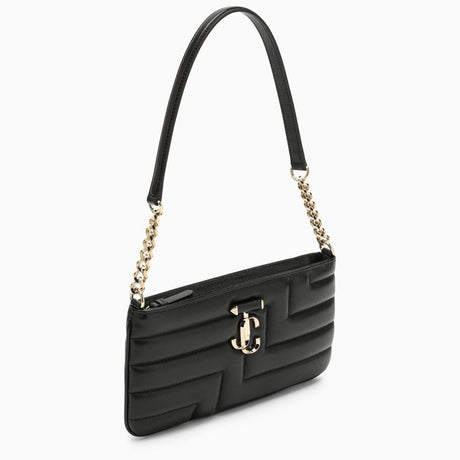 JIMMY CHOO Luxurious Black Leather Envelope Shoulder Bag for Women