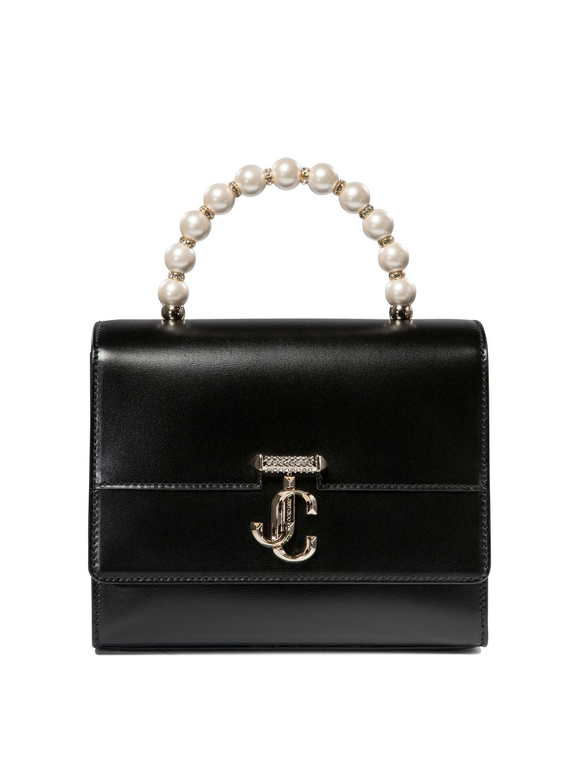 JIMMY CHOO Avenue Mini Top Handle Handbag in Black