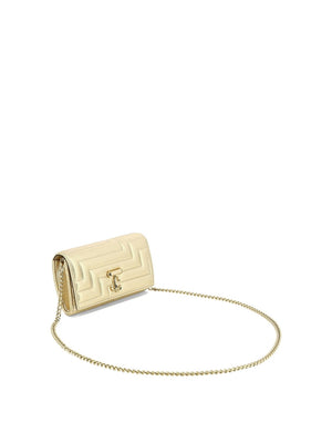 محفظة ذهبية فاخرة مع حزام قابل للفصل من اللؤلؤ والكريستال للنساء