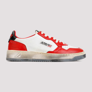 AUTRY Men's Red Leather Sneakers for SS24