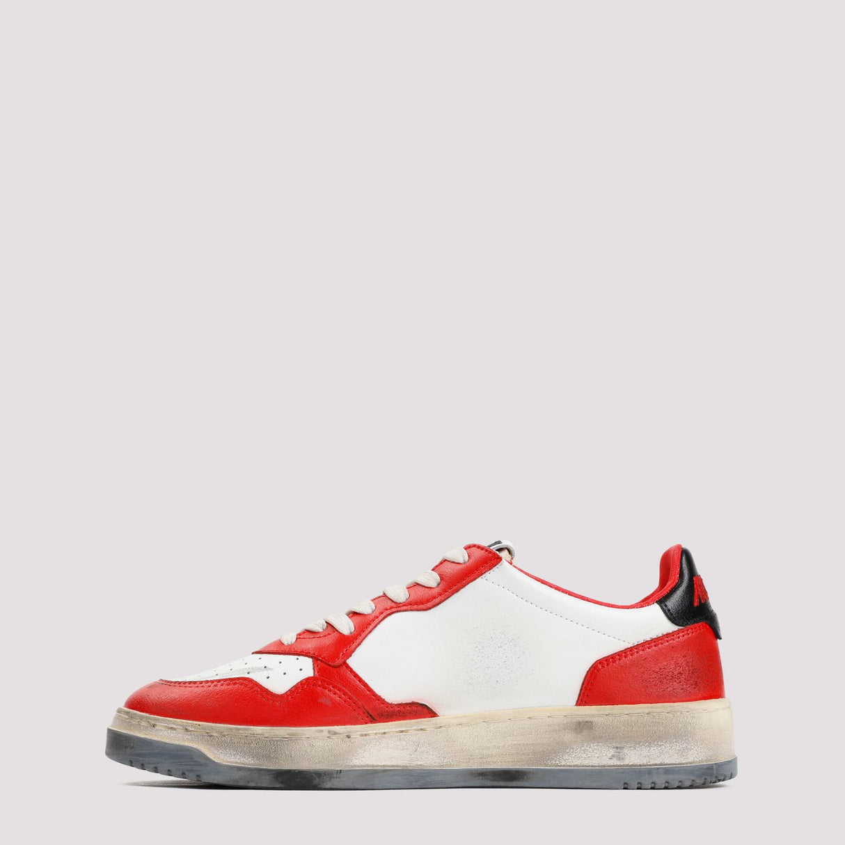 Red Leather Men's Sneakers for SS24