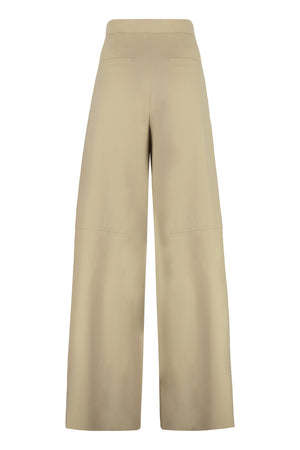 MAX MARA Wide Leg Trousers with Back Welt Pockets