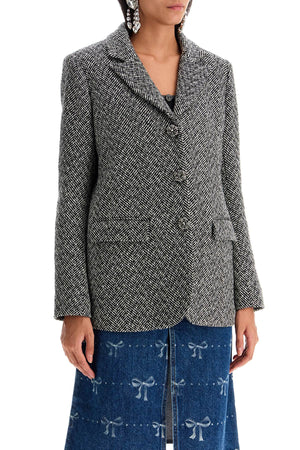 Áo Blazer Ba Thế Khuy Houndstooth (Kích Thước UK 6)