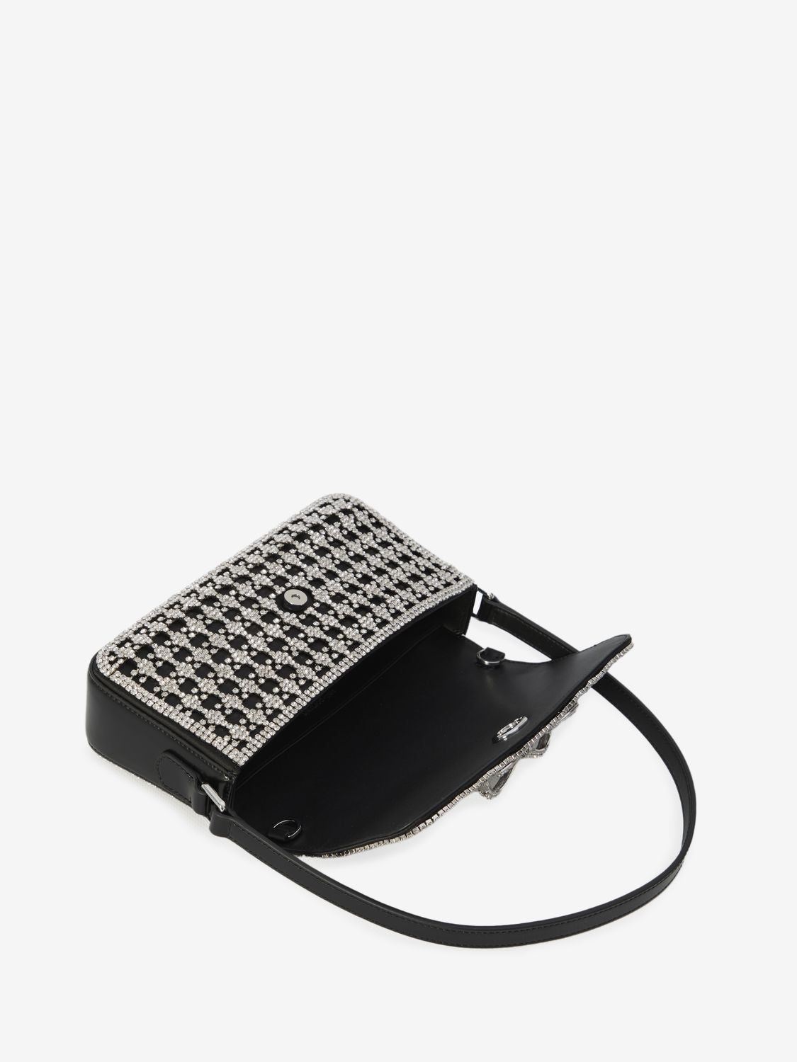 SELF-PORTRAIT Elegant Crystal Mini Handbag with Bow Detail - 34x25x8 cm