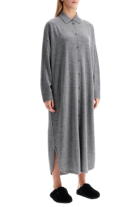 MR MITTENS Long Merino Wool Maxi Chemisier - Oversized Style