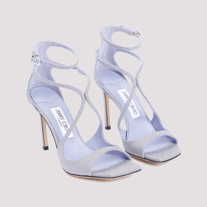 JIMMY CHOO Azia 95 Textile & Lamb Leather Pumps