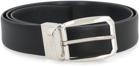 ZEGNA Reversible Leather Belt - 3.5 cm Height