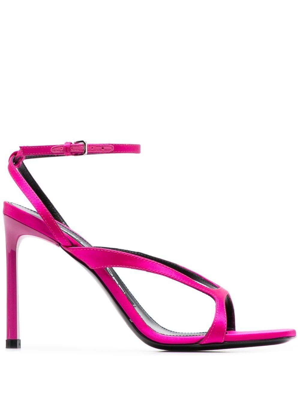 SERGIO ROSSI Pink & Purple 100mm Leather Sandals for Women - SS23 Collection