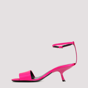 SERGIO ROSSI Stylish Pink and Purple Satin Sandals for Women