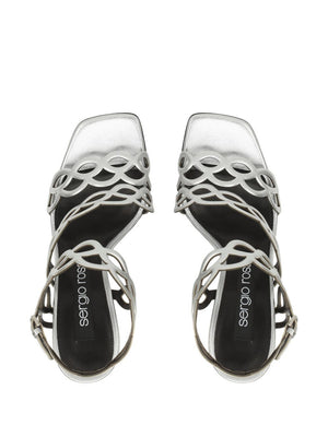 SERGIO ROSSI Stylish and Chic Women's Grey Sandals for Spring/Summer 2024