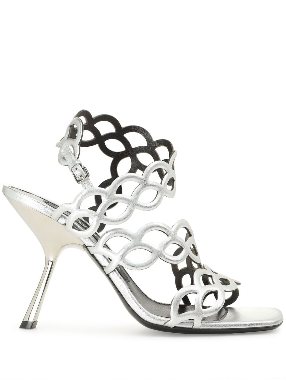 SERGIO ROSSI Stylish and Chic Women's Grey Sandals for Spring/Summer 2024