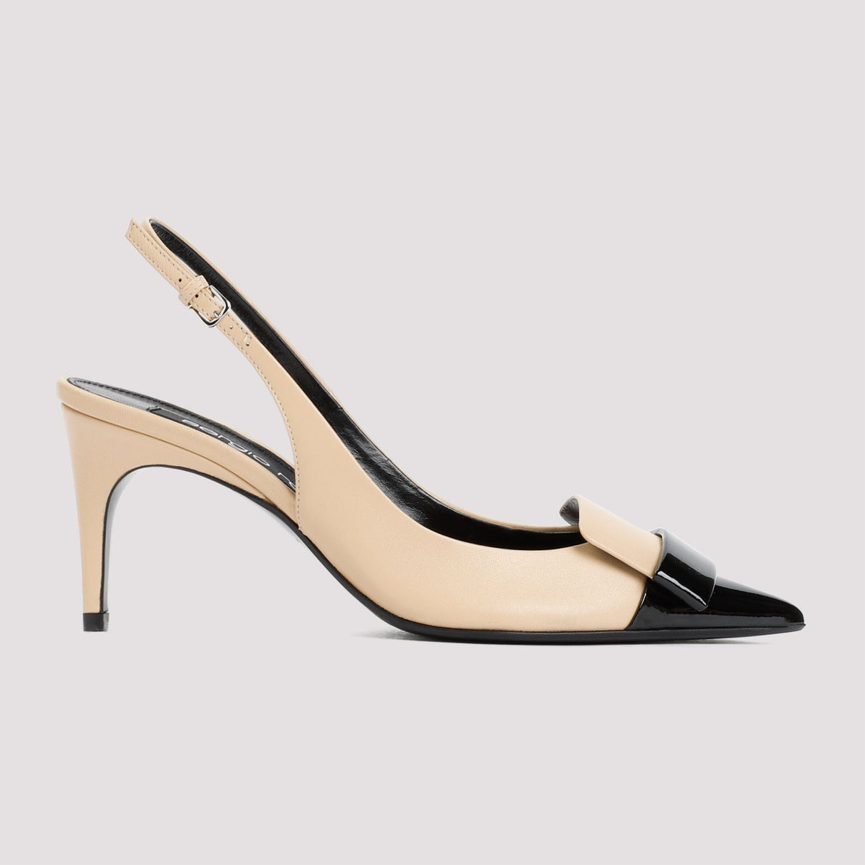 SERGIO ROSSI Nude Slingback Pumps for Women - 9cm Leather Heels