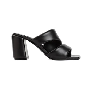 SERGIO ROSSI Elegant Black Sandals for Women with 8cm Heel for SS24 Season