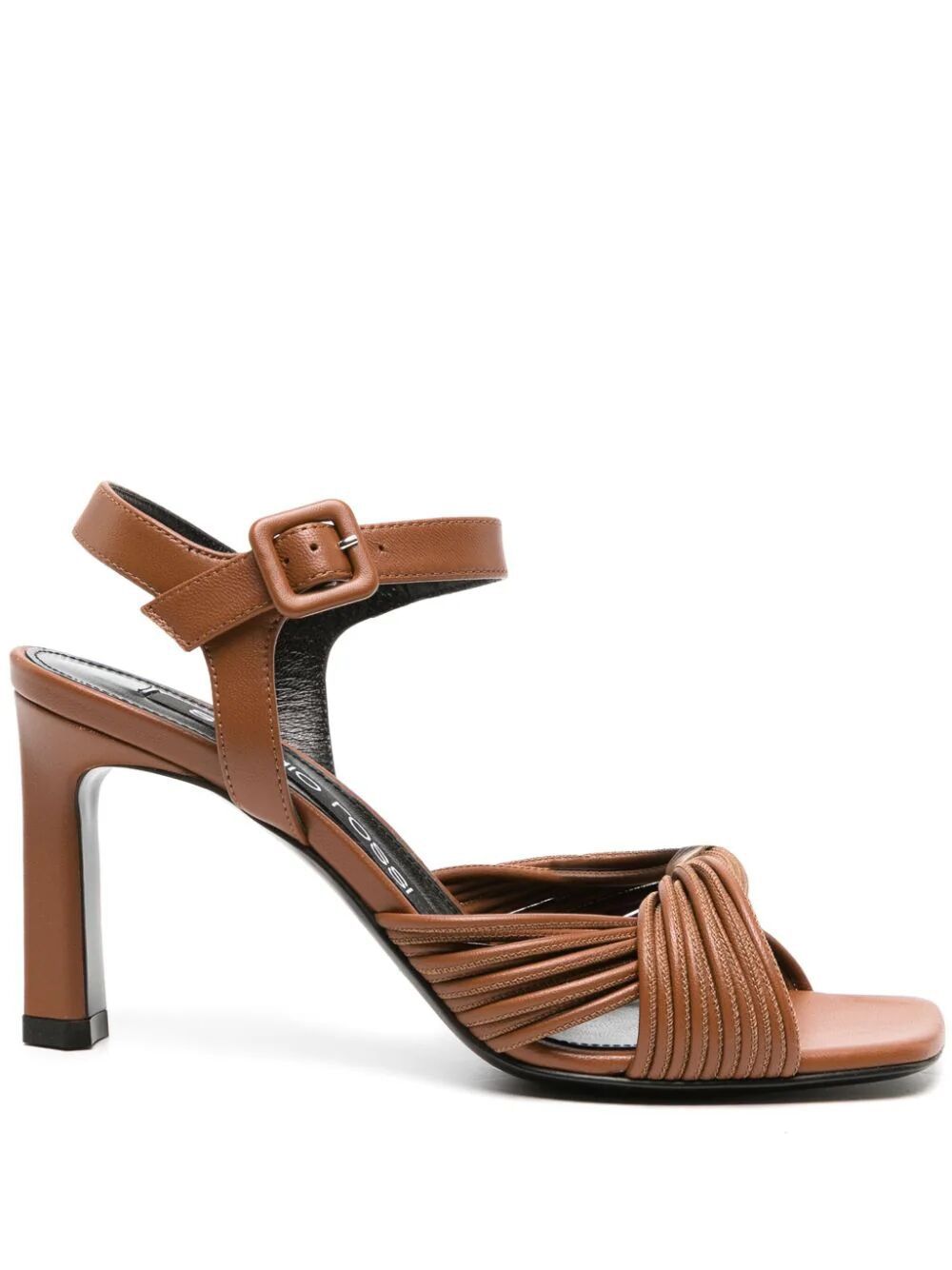 SERGIO ROSSI Brown Leather Sandals for Women - SS24 Collection