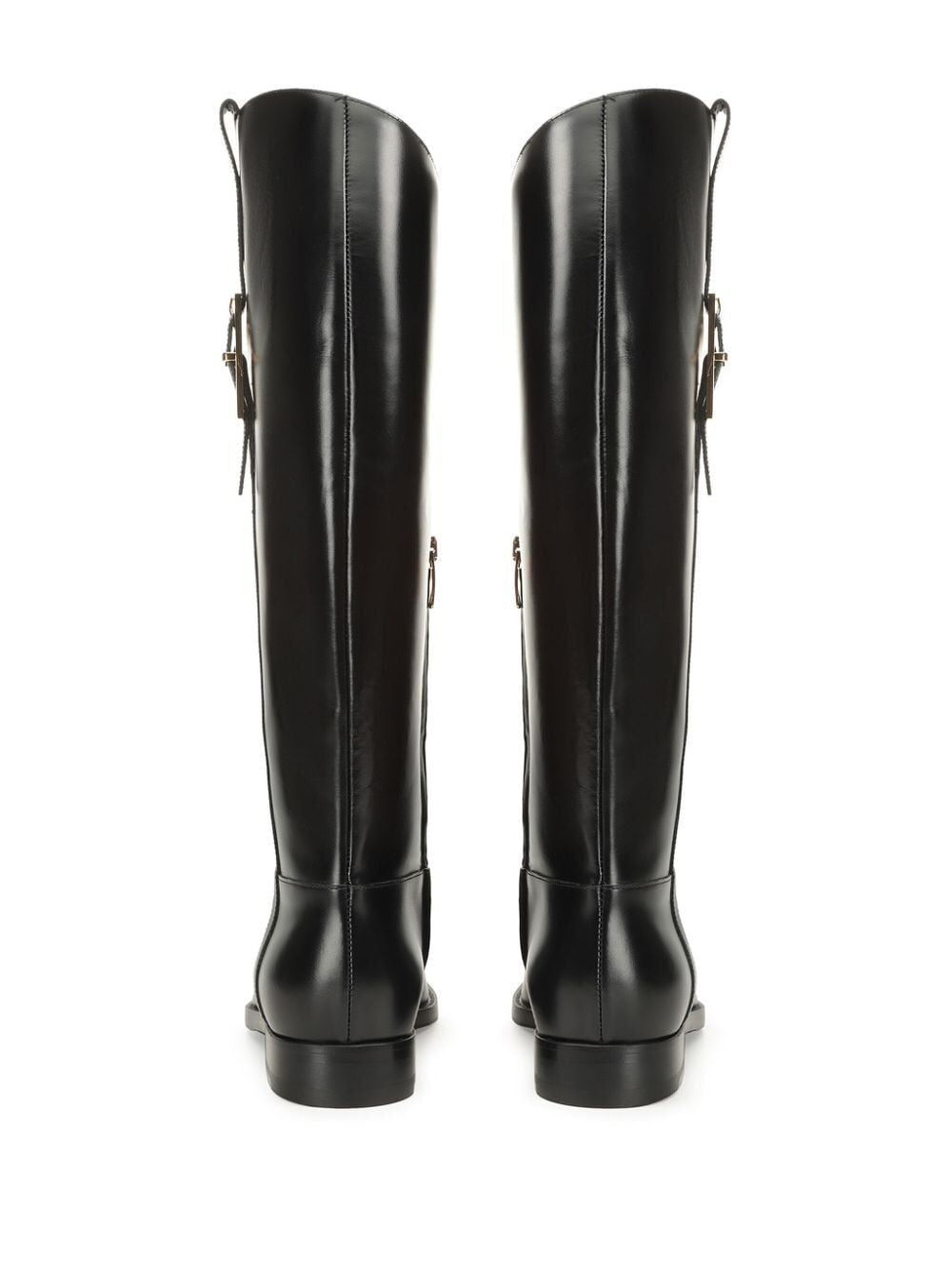 SERGIO ROSSI Glossy Leather Knee-High Boots