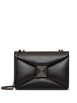 VALENTINO GARAVANI Women's Elegant Black Lambskin Leather Mini Shoulder Bag, FW23